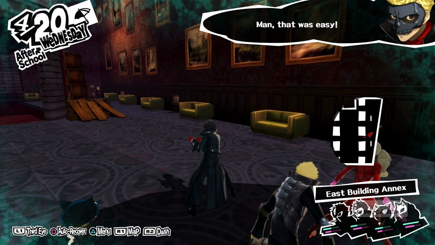 Persona 5 Kamoshida Palace Torn King of Desire, 3F Key for the Gated